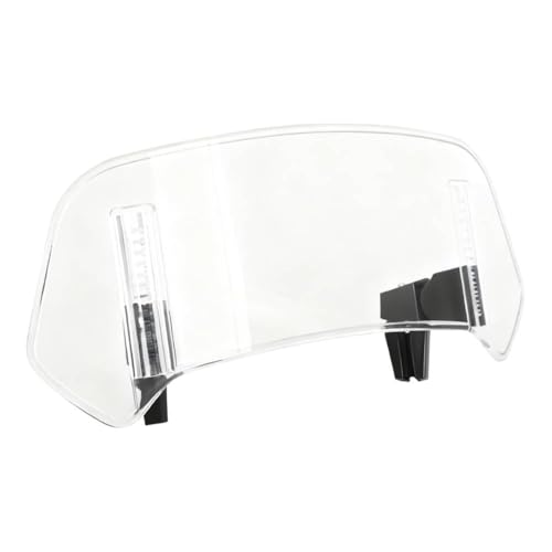 Motorcycle Windshield Extension, Adjustable Clip-On Windscreen Extender, Wind Deflector Spoiler Air Deflector, Universal Fit (Clear-14.1x5.9") - color: Clear-14.1x5.9"