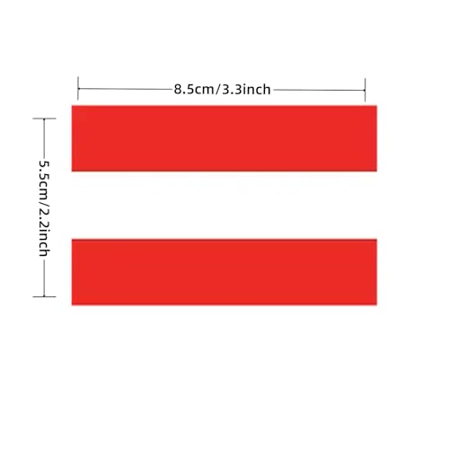 4 PCS Flag Stickers - Austria Flag Stickers Decals for Cup Computer Laptop Car Bumper Window Helmet Musical Instrument with Smooth Surface - size: Austria