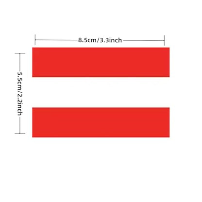 4 PCS Flag Stickers - Austria Flag Stickers Decals for Cup Computer Laptop Car Bumper Window Helmet Musical Instrument with Smooth Surface - size: Austria