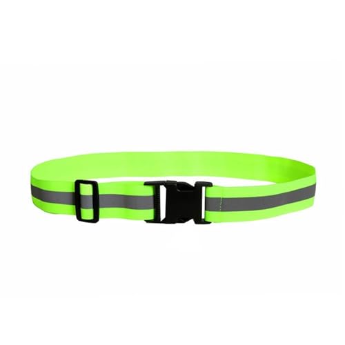 Reflective Bands 10pcs Elastic Adjustable Night Safety Reflective Belts Reflective Waist Cycling Equipment Running for Cycling Running - color: Green