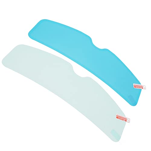 2 Set Motorcycle Rainproof Film, 9.6in Universal Rainproof Helmet Film Transparent Clear Motorcycle Helmet Anti Fog Film Interior Exterior Patch