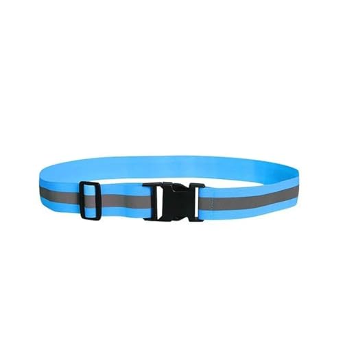 Reflective Bands 10pcs Waist Adjustable Reflective Waistband Belts Elastic 4 * 1.5cm Sport Safety Belts Night Safety Gear for Cycling Running - color: Blue