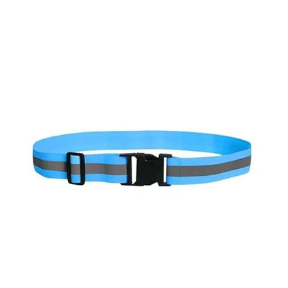 Reflective Bands 10pcs Waist Adjustable Reflective Waistband Belts Elastic 4 * 1.5cm Sport Safety Belts Night Safety Gear for Cycling Running - color: Blue