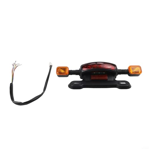 Electric Bike Tail for Light Assembly 12V LED with Brake Light, Turn Signals, and Driving Light for E-Bike and Electric Bicycle