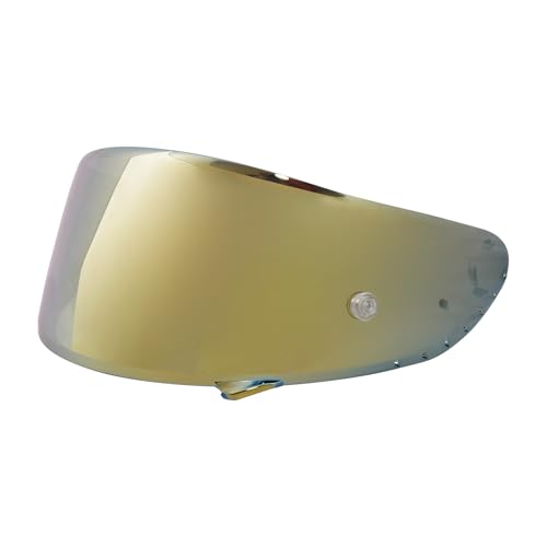 Motorcycle Helmet Visor for X-Fourteen X-Spirit III, RF-1200 and RF-SR Anti-Scratch Visor Shield Lens (Chrome Gold) - color: Chrome Gold