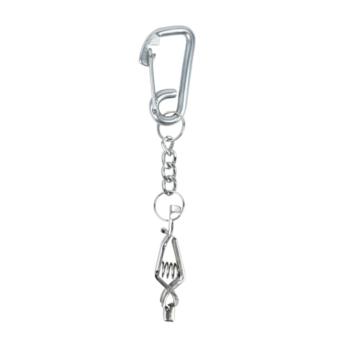 KUNN Metal Glove Clips with Stainless Steel Carabiner Clip, Portable Glove Clips for Work Glove, Glove Holder for Wall Mount - color: Nickel, size: 1 PACK