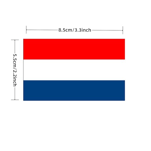 4 PCS Flag Stickers - Netherlands Flag Stickers Decals for Cup Computer Laptop Car Bumper Window Helmet Musical Instrument with Smooth Surface - size: Netherlands