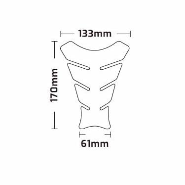 Keiti Motorcycle Tank Pad Small SM1230 (Red) - color: Red