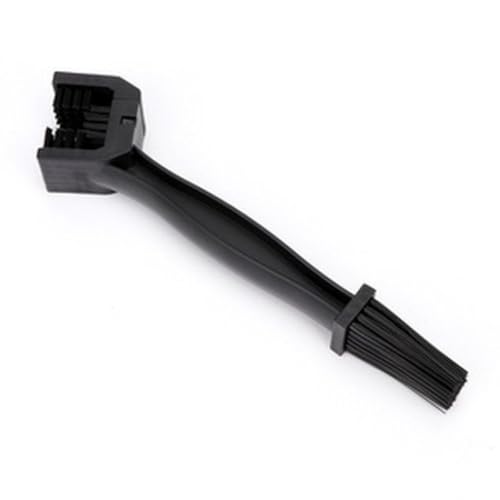 1Pc Black Motorcycle Bike Chain Cleaning Brush with Double-Ended Brushes Durable Motor Bicycle Chain Gears Maintenance Cleaning Tool Accessories - color: Black