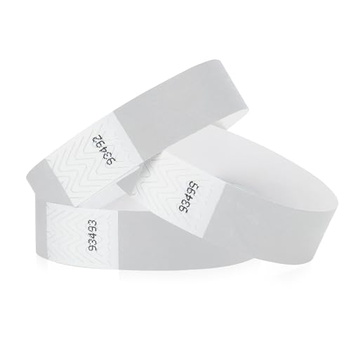 1,000 WristCo Tyvek Metallic Silver Wristbands for Events – Tamper-Proof Design Prevents Reuse – Premium-Grade Bracelets for Hospital & Medical ID, Party, Concert Entry, VIP Identification - color: Metallic Silver