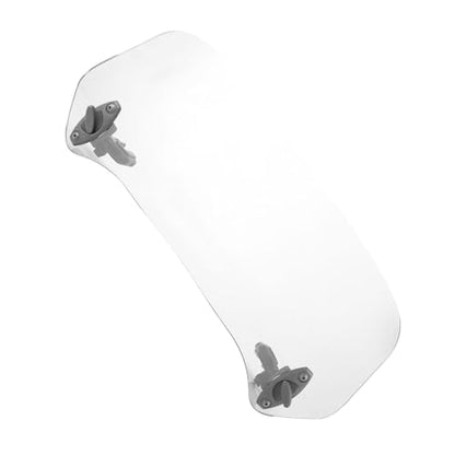 Motorcycle Windshield Extension Adjustable Clip On Motorbike Wind Deflector, Motorcycle Wind Deflector Clear Lens for Motorcycle Racing Bike Nearly Any Bike(Transparent Small)