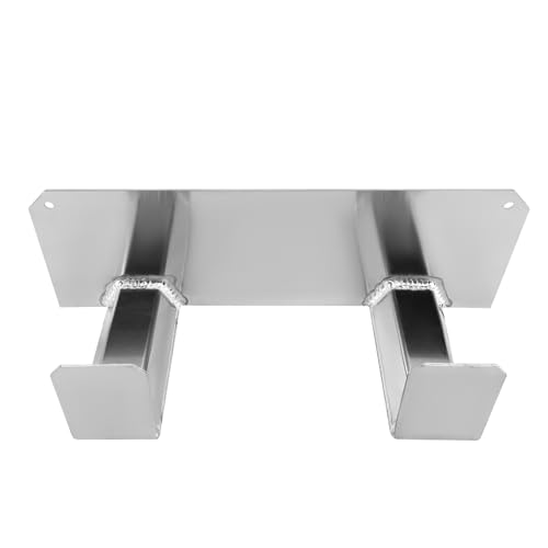Aluminum 18" L x 5.98" W x 5.98" H Dual Helmet Holder and 17" L×3" W×3" H Tie Down Ratchet Strap Rack Suitable for Enclosed Race Trailer Garage Bike Shop Automotive Accessory