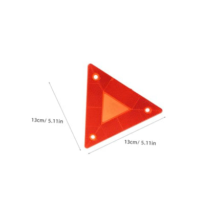 Alipis 6Pcs Slow Moving Vehicle Triangle Reflectors Durable Safety Sign Flexible Mounting for Cars Trucks Enhance Road Visibility Reduce Accidents