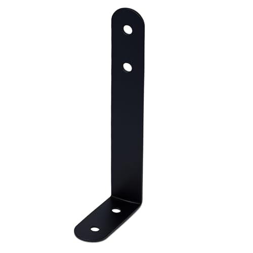 UBL Large L Shaped Mounting Bracket for LED Stick Lights & Off-Road Light Bars - Heavy-Duty Alloy Steel L-Shaped Mount - Powder-Coated Black - 6.5” Long Side, 2.5” Short Side, Two 1/4” Holes