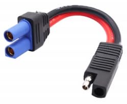 SAE to EC5 Cable EC5 Female Plug Connector to SAE Power Automotive Adapter Cable 12AWG for Solar Panel Battery Gender Charging（15cm/6inch）