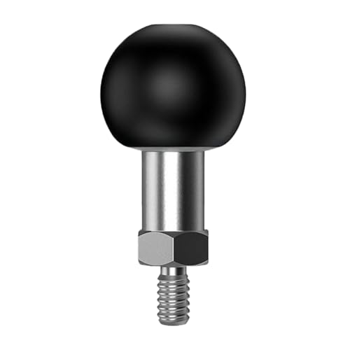 1" Ball Mount Adapter Base with M6 Threaded Bolt, Aluminum Alloy Ball Mount Base, Compatible with RAM Mounts Part B Size Double Socket Arm & Bike Motorcycle Phone Holder