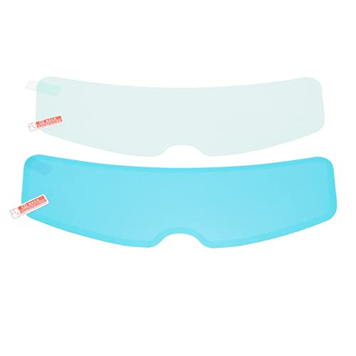 2 Set Motorcycle Rainproof Film, 9.6in Universal Rainproof Helmet Film Transparent Clear Motorcycle Helmet Anti Fog Film Interior Exterior Patch