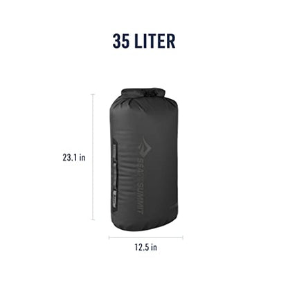 Sea to Summit Big River Dry Bag, Heavy-Duty Dry Storage, 35 Liter, Jet Black - color: Jet Black, style: 35 Liter