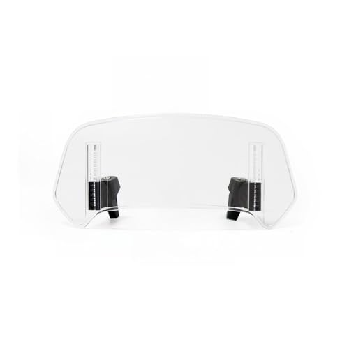Windshield Deflector for CB500 X Motorcycle Universal Windshield Extension Adjustable Spoiler Clamp-On Windscreen Deflector for CB500X - color: A Large Transparent