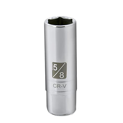 5/8-inch Magnetic Spark Plug Socket 3/8-inch Drive 6-Point Powerful Magnet Retains Spark Plugs Chrome Vanadium Steel - size: 5/8-inch