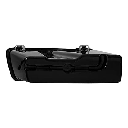 TCMT Hard Saddle bags Saddlebag Trunk Fits For Harley Touring Road King Road Street Glide Ultra Classic FLHT FLHR FLHX 1994-2013 - color: Vivid Black chrome Latches(No Liner)