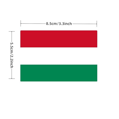 4 PCS Flag Stickers - Hungary Flag Stickers Decals for Cup Computer Laptop Car Bumper Window Helmet Musical Instrument with Smooth Surface - size: Hungary