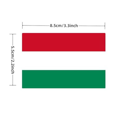 4 PCS Flag Stickers - Hungary Flag Stickers Decals for Cup Computer Laptop Car Bumper Window Helmet Musical Instrument with Smooth Surface - size: Hungary
