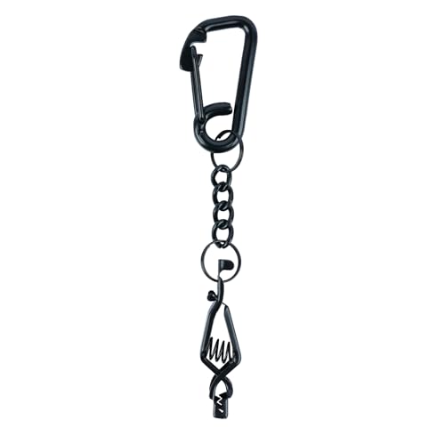 KUNN Metal Glove Clips with Stainless Steel Carabiner Clip, Portable Glove Clips for Work Glove, Glove Holder for Wall Mount - color: Black, size: 1 PACK