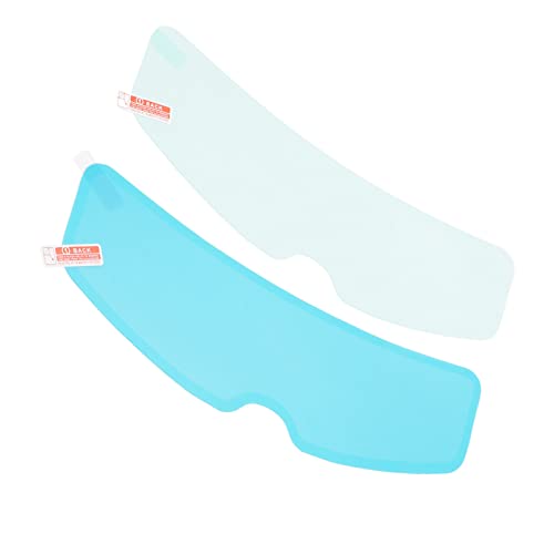 2 Set Motorcycle Rainproof Film, 9.6in Universal Rainproof Helmet Film Transparent Clear Motorcycle Helmet Anti Fog Film Interior Exterior Patch