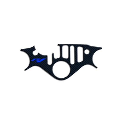 HRTLSS Tank Pad Protector Motorcycle Decals Triple Tree Clamp Upper Front End Handlebar Cover Pad Stickers for Y&AMAHA YZF-R1 YZF1000 2015-2020, A Blue
