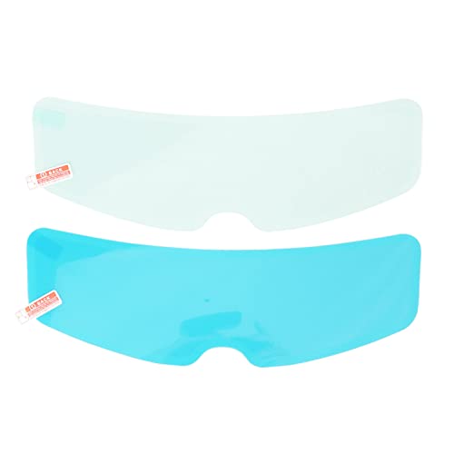 2 Set Motorcycle Rainproof Film, 9.6in Universal Rainproof Helmet Film Transparent Clear Motorcycle Helmet Anti Fog Film Interior Exterior Patch