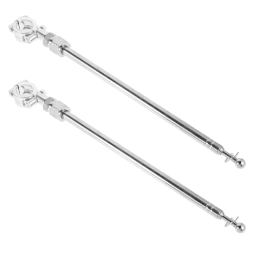 Alipis Extendable Flag Pole Aluminum Alloy and Steel Material 2pcs for Motorcycle and Bicycle Easy Installation with Versatile Usage, for Biking and Riding Safety