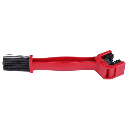Keenso Motorcycle Chain Cleaning Brush, Lightweight Nylon ABS Bike Chain Cleaner Tool for Motocross (Red)