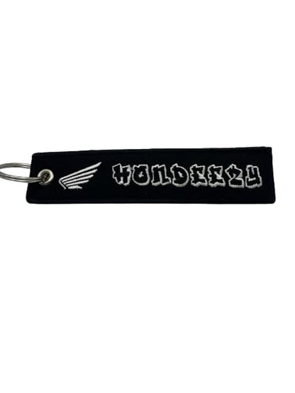 PrimeSecrets Keychains for Motorcycle, Scooter, Car, Mopes, ATV, Backpack Gift Men Women Street Racing Auto Parts Accessories - color: Hondeezy