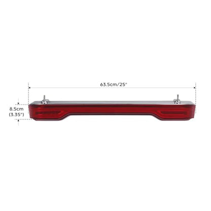 TCMT King Trunk Sequential Dynamic Flowing LED Brake Turn Tail Light Fit For Harley Touring Road King Road Street Electra Glide Tri Glide Ultra Limited 2014-2025 - color: Red Len Chrome Housing B, size: Single Light