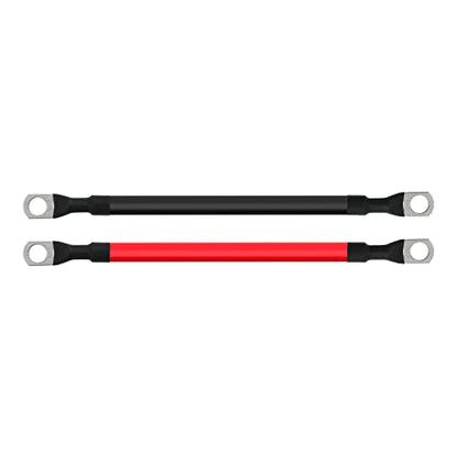4 AWG Battery Cable 4AWG Gauge Pure Copper Battery Inverter Cables with 3/8 in Lugs Both Ends Power Inverter Wire Set for Automotive Solar Marine Boat RV Car Motorcycle Red and Black (9in) - size: 9in