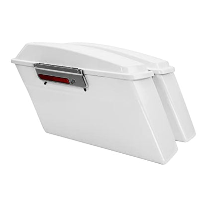 XMT-MOTO Hard Saddlebags Saddle bags Fit for Harley 1994-2013 Touring models road glide road king ultra street glide electra glide and 1984-2017 Softail models White - color: White, size: Standard