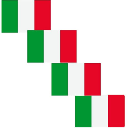 4 PCS Flag Stickers - Italy Flag Stickers Decals for Cup Computer Laptop Car Bumper Window Helmet Musical Instrument with Smooth Surface - size: Italy