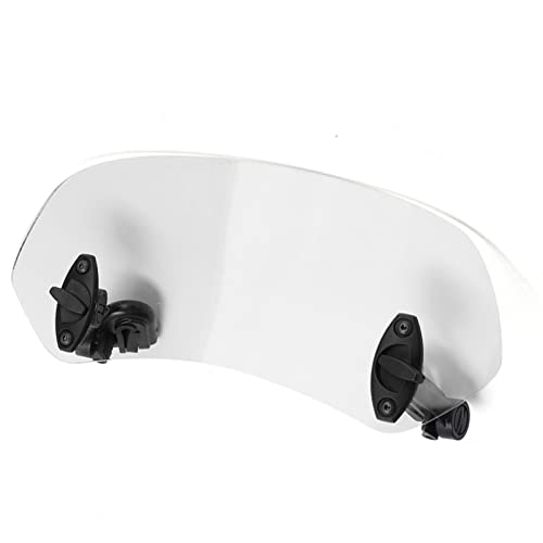 Aramox Motorcycle Windshield, Adjustable Clip On Wind Deflector, 11 Inch Windscreen Accessories