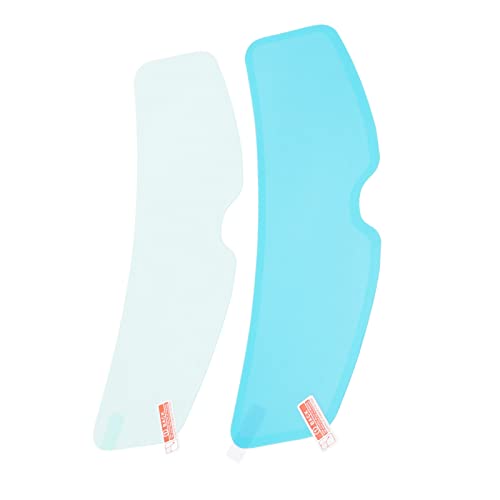 2 Set Motorcycle Rainproof Film, 9.6in Universal Rainproof Helmet Film Transparent Clear Motorcycle Helmet Anti Fog Film Interior Exterior Patch