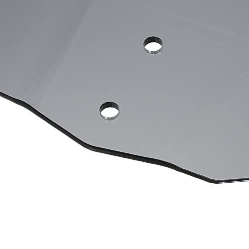 Motoforti 28cm Motorcycle Windshield Motorcycle Wind Deflector Gray Lens Adjustable Clip Windshield Extension Universal Fit for Most Motorcycle Scooter