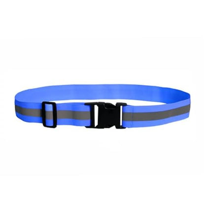 2 PcsReflective Belt Adjustable Waist Strap High Visibility Safety Reflective Gear for Cycling Jogging - color: Blue