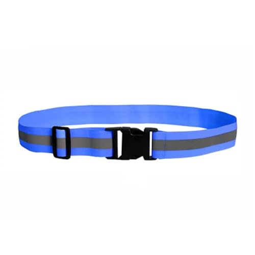 2 PcsReflective Belt Adjustable Waist Strap High Visibility Safety Reflective Gear for Cycling Jogging - color: Blue