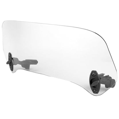 Motorcycle Windshield Extension Adjustable Clip On Motorbike Wind Deflector, Motorcycle Wind Deflector Clear Lens for Motorcycle Racing Bike Nearly Any Bike(Transparent Small)