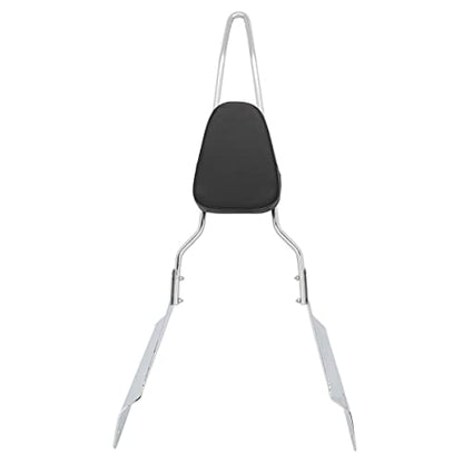 Passenger Backrest Pad Tall Sissy Bar for Honda VTX 1300 1800 VTX1300 VTX1800 N R S T 2002-2009, Chrome