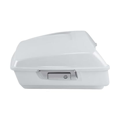 TCT-MOTORPARTS Chopped Luggage Trunk w/Wrap-Around Backrest Pad + Black Two-Up Mounting Rack Fit For Harley Street Glide Special 2020 Stone Washed White Pearl - color: Fit for Stone Washed White Pearl #4