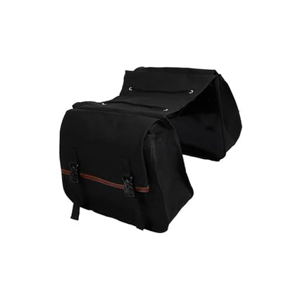 1Pair Motorcycle Saddlebag Side Tool Bags Cycling Motorcycle Luggage Bag Quick Release Buckle Waterproof Canvas Black 35.83''x15.35'' Auto Replacement Parts
