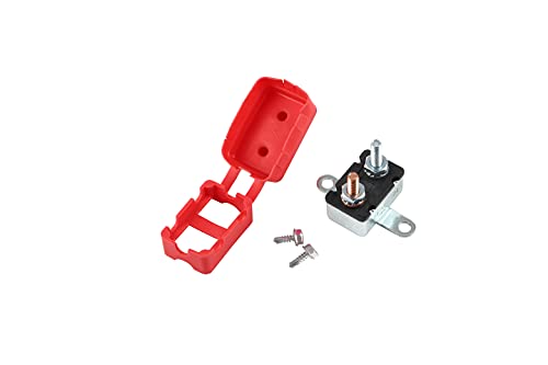 GLOSO Type 2 Modified Reset E522 Crosswise Bracket Stud Circuit Breakers for Car Truck RV Automotive Marine Boat Trolling Motor & Custom Wiring Audio Battery Protection - 1 Pack (50A) - color: Crosswise Bracket, size: 50A