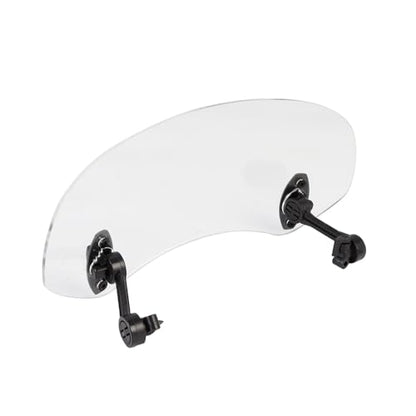 28.5cm Motorcycle Wind Deflector Clear Lens Adjustable Clip Windshield Extension Universal Fit for Most Motorcycle Scooter, White - size: Small-white