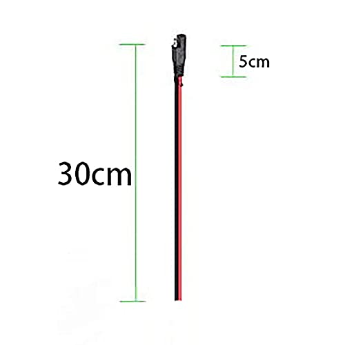 10AWG SAE Connector, Solar Panel Extension Cable with 1FT Quick Connector for Tender Motorcycle Cars Tractor.(2Pack) - size: 10AWG SAE Connector 30CM
